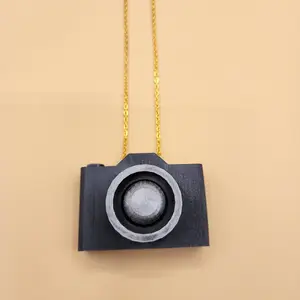 3D Resin Printed Camera Necklace - Fashion Accessory