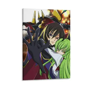 Code Geass Lelouch of The Rebellion Posters ， Anime Decorative Wall Art Painting Canvas Poster Gifts. (36) Canvas Poster Bedroom Decor Sports Landscape Office Room Decor Gift Frames Ornaments Artistic Decoration Photo Print Frame-.