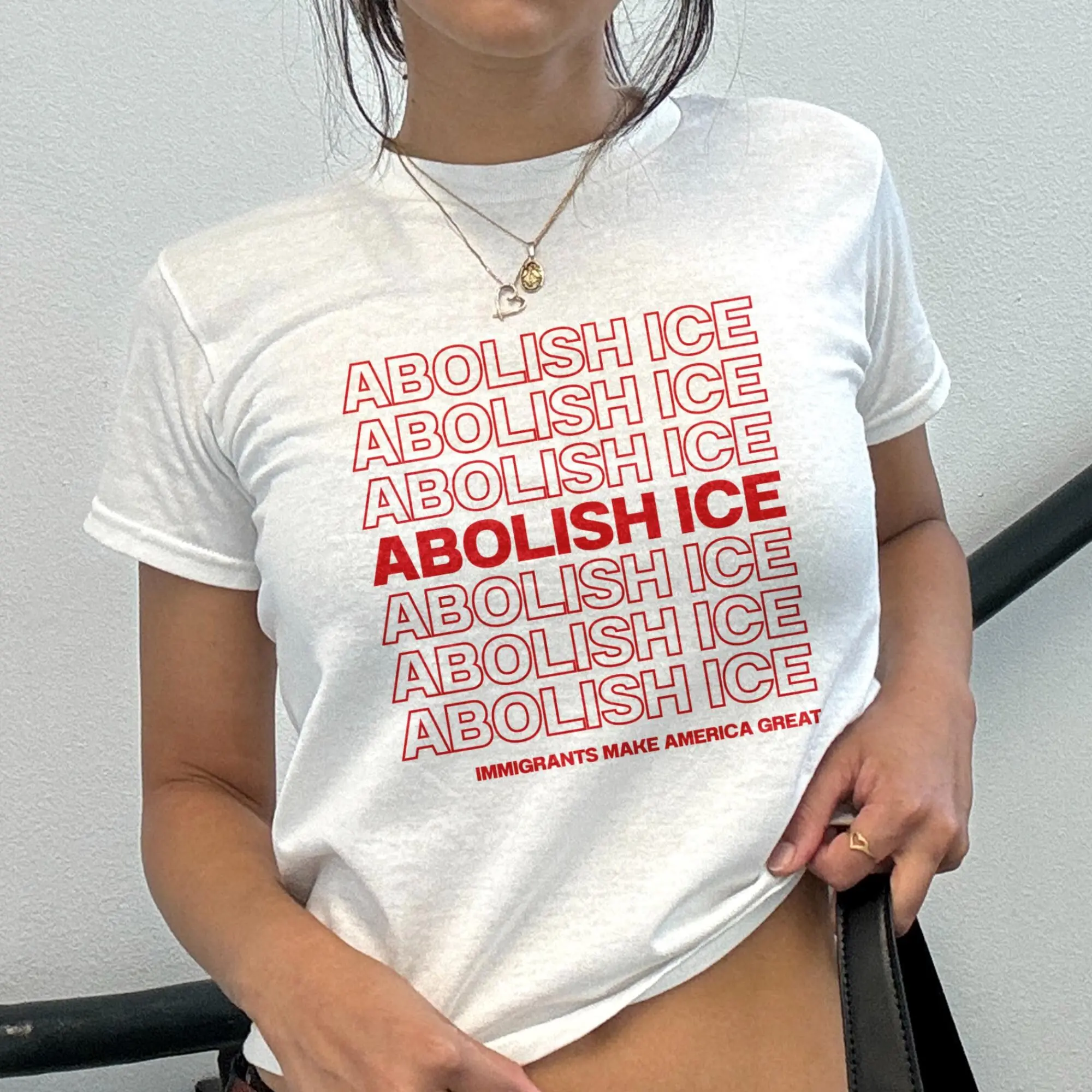 Abolish Ice Baby Tee, Immigrants Make America Great
