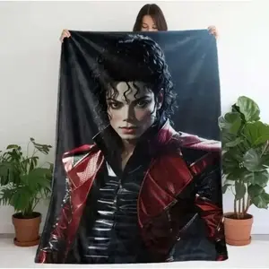 Thick Cozy Fleece Blanket Michael Jackson Iconic Gift For Fan, King of pop, Lightweight Flannel Throw Blanket – Soft Cozy Car Print Blankets for Couch, Bed, Kids, Adults, Dogs & Cats, Gifts For MJ Fans Legend
