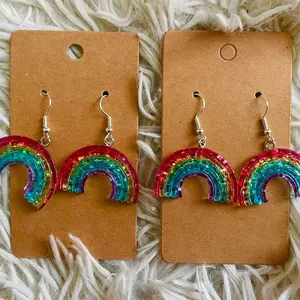 Rainbow hook earrings gift