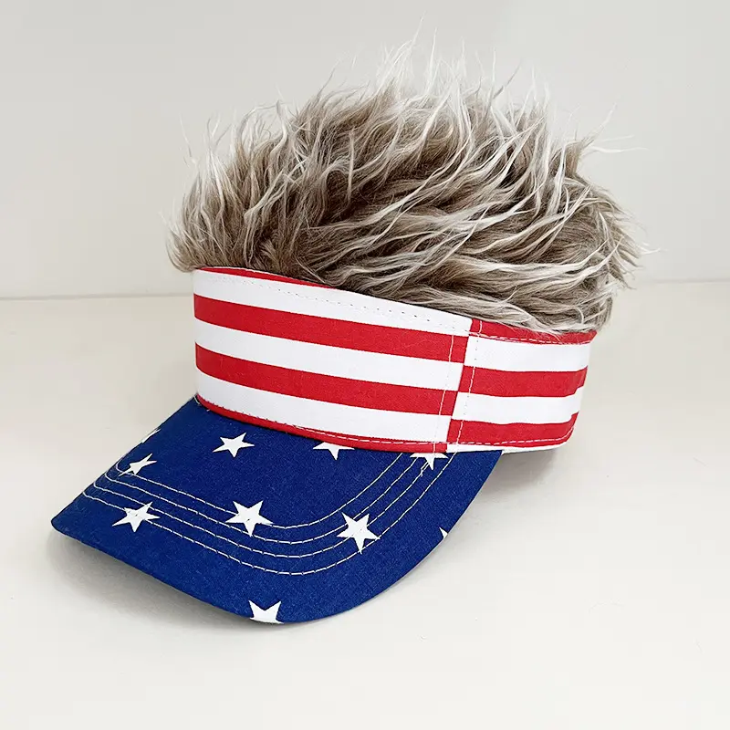 American Flag Wig Hat  Celebrate 250 Years of American Heritage in Style!Adjustable for All Sizes – Perfect for Independence Day, Parades, and Patriotic Celebrations!