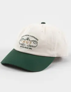 HUF  Mens Worldwide Clothiers 6 Panel Strapback Hat, Green & White