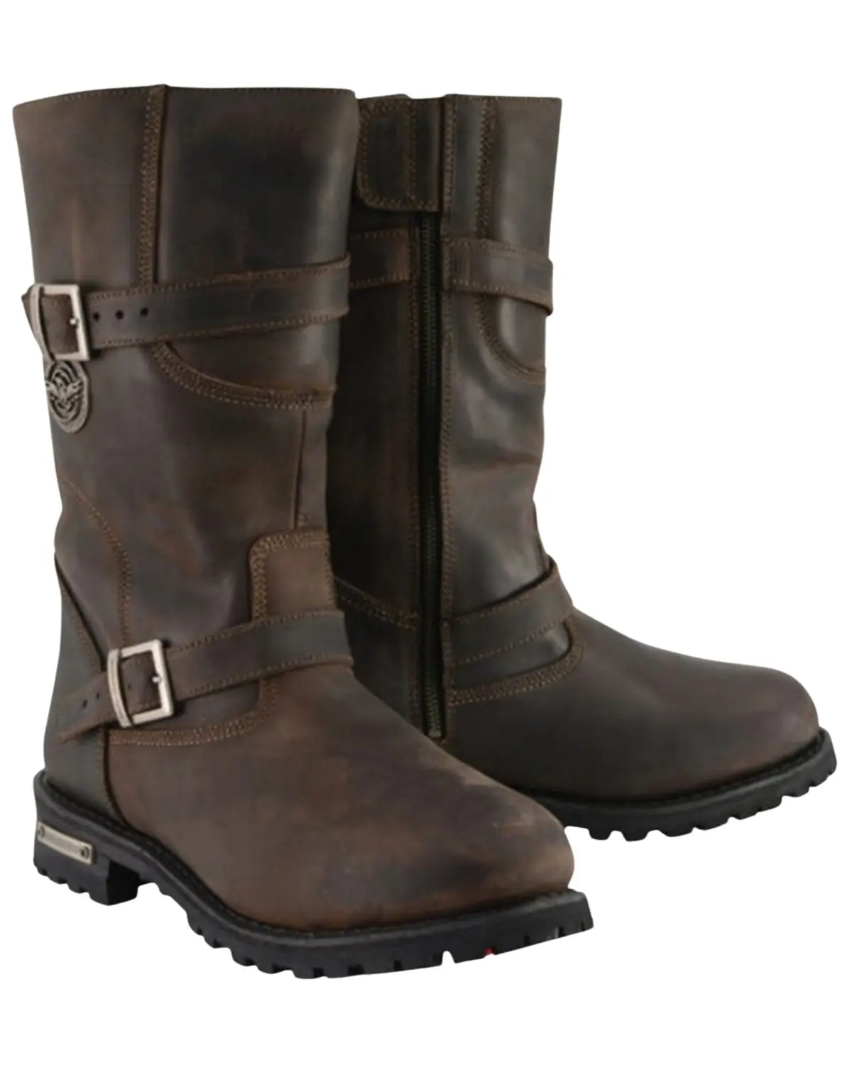Milwaukee Leather Men's Men'S Classic Engineer Motorcycle Boot Round Toe - Mbm9063x