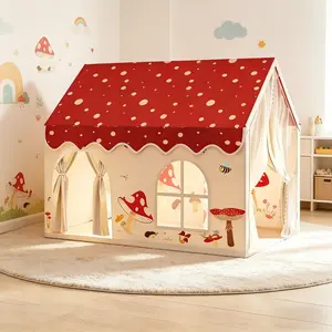 Extra Large Fairy Tale Play Tent | Sturdy Iron | Portable Outdoor Castle w/ Windows/Curtains/Bag | Holiday Gift & Decor | No Accessories | Play Tent House | Playhouse | Toddler Play Tent