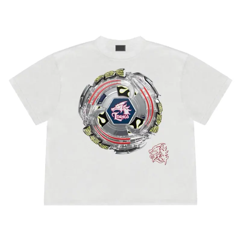 Beyblade L Drago Tee Y2k Anime T-Shirt Vintage Retro Unisex Y2k Shirt Gift For Men Women High Quality Cotton Casual Streetwear Short Sleeve