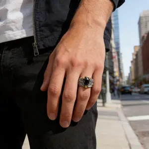 Vintage Black Eagle Ring, Unique And Versatile Open Ring for Men, Ideal for Father's Day, Wedding Party Favor for Bridesmaids,Valentine's Day