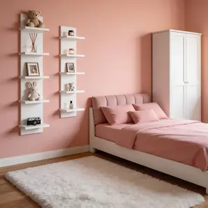 Elevate Your Home Decor Minimalist Modern Look, 5-Tier Floating Shelf Wall Mount Design for Books Collectibles, Wall Art Display Shelves, Wall Organizer Shelf