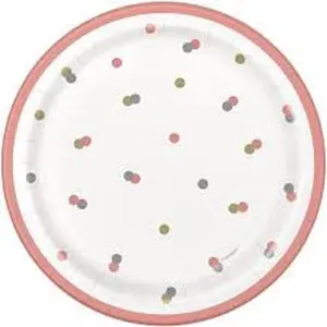 Rose Gold Polka Dot Cake Plate