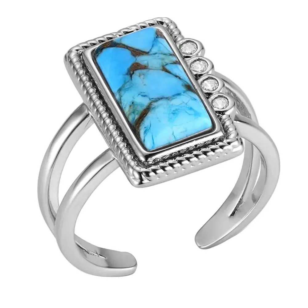 RG6550 Montana Silversmiths Summer Rain Turquoise Ring