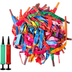 100pcs Rocket Balloons with Two Air Pump Colorful Giant Rocket Balloons for Parties