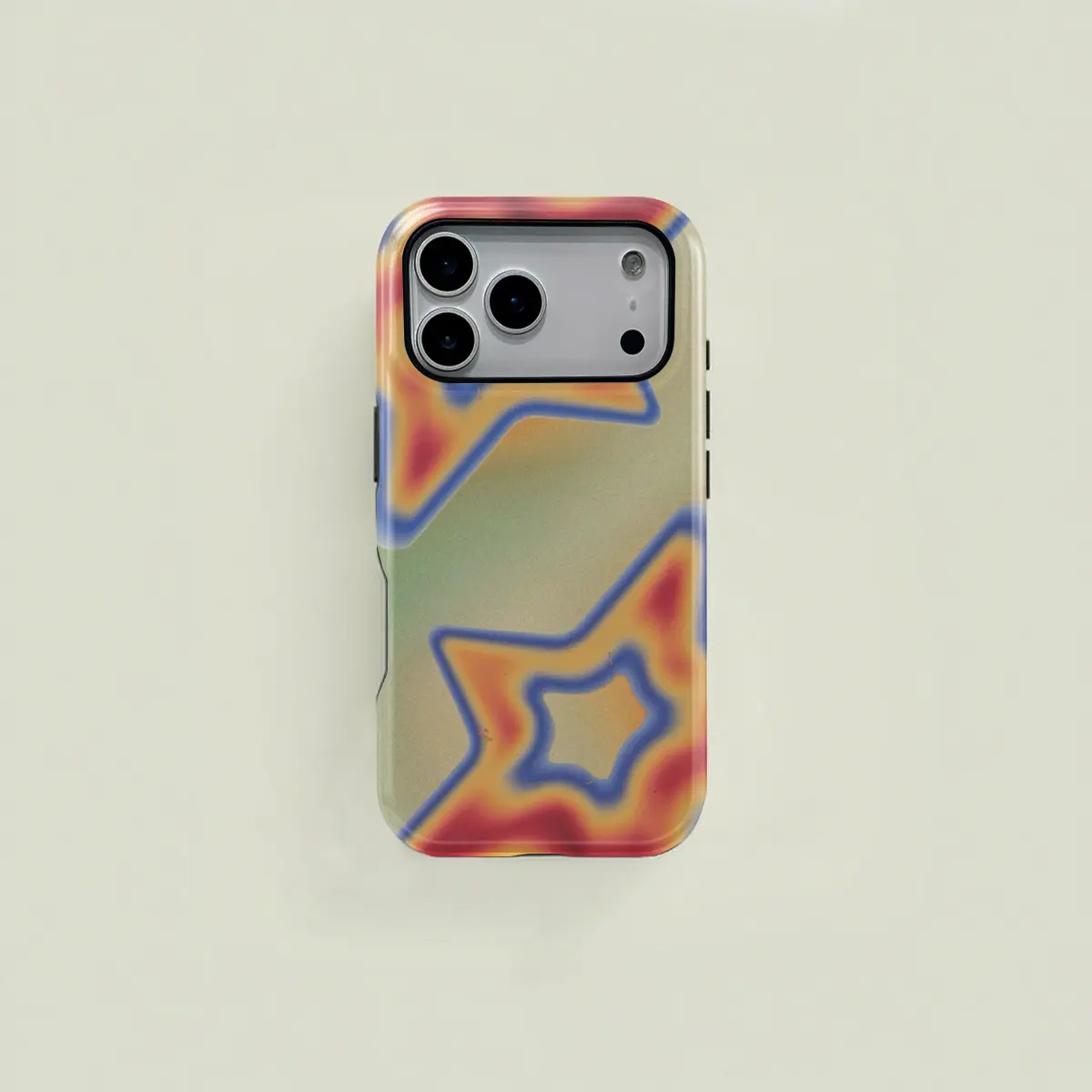 Stylish blue star pattern protective case, durable 2-in-1 case, compatible with iPhone 17/16/15/14/13/12/11 Pro Max/Plus/Pro, and Samsung Galaxy S25/S24/S23 Ultra series. Simple and stylish phone case.,high-definition,transparent,material