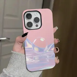 iridescent, sphere, reflection Soft And Hard Two-In-One Film Printed Full Pattern Case For IPhone 16 15 14 13 1211 Pro Max Plus Phone Case
