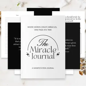 Miracle & Manifestation Planner - Gratitude Journal for Daily Reflection, Positive Affirmations & Intentional Living Notebook