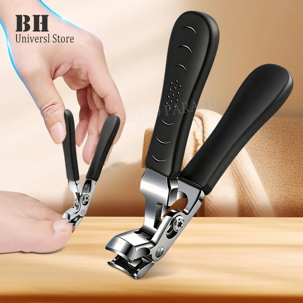 Curved nail clippers with large opening three times anti-splash storage Nail clippers for the elderly thick toenails Heavy duty