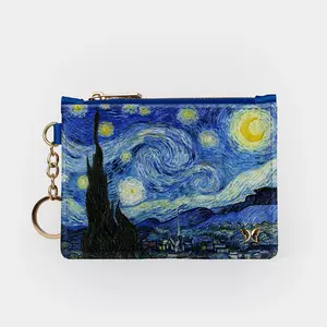 Van Gogh Starry Night RFID Keychain Wallet