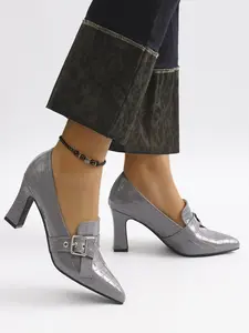 Women's Fashionable Stylish Checked Pattern Stone Grain Decorated High Heel Shoes, High Heel Pumps, Elegant Pointed Toe Heeled Shoes for Daily Wear, All-match Commuter Shoes for Work & Daily Wear, Dress Formal Shoes, Classy