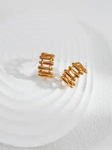 Unique Niche Designer Matching Ear Studs Handcrafted Smooth Polishing Sophisticated Dainty Stack Jewelry For Office Date Wear