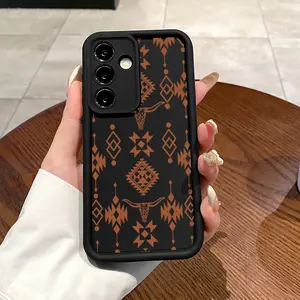 Case for Samsung S24 ultra plus S25 S23 S22 Ultra Plus Textured Western Design Advanced fashion gift Anti-Scratch Shockproof Soft Silicone Protective Cover