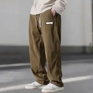 Men's Casual Corduroy straight-leg Pants - Simple Design for Everyday Wear Outfit Classic