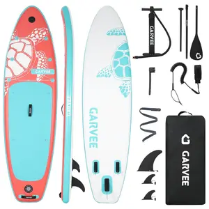 [HOT] Garvee Inflatable Stand Up Paddle Board 11'5" x 33" Wide Stable, Non-Slip EVA Deck, Premium Double-Wall PVC, Built-in Camera Mount, Adjustable Aluminum Paddle, Pump & Backpack – All-Around for Lakes,