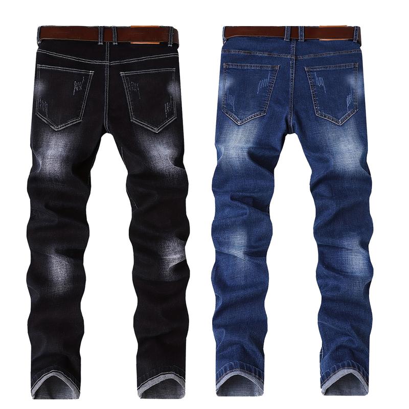 Men's slim-fit jeans - elasticated for comfort and easy daily wear - versatile long pants
