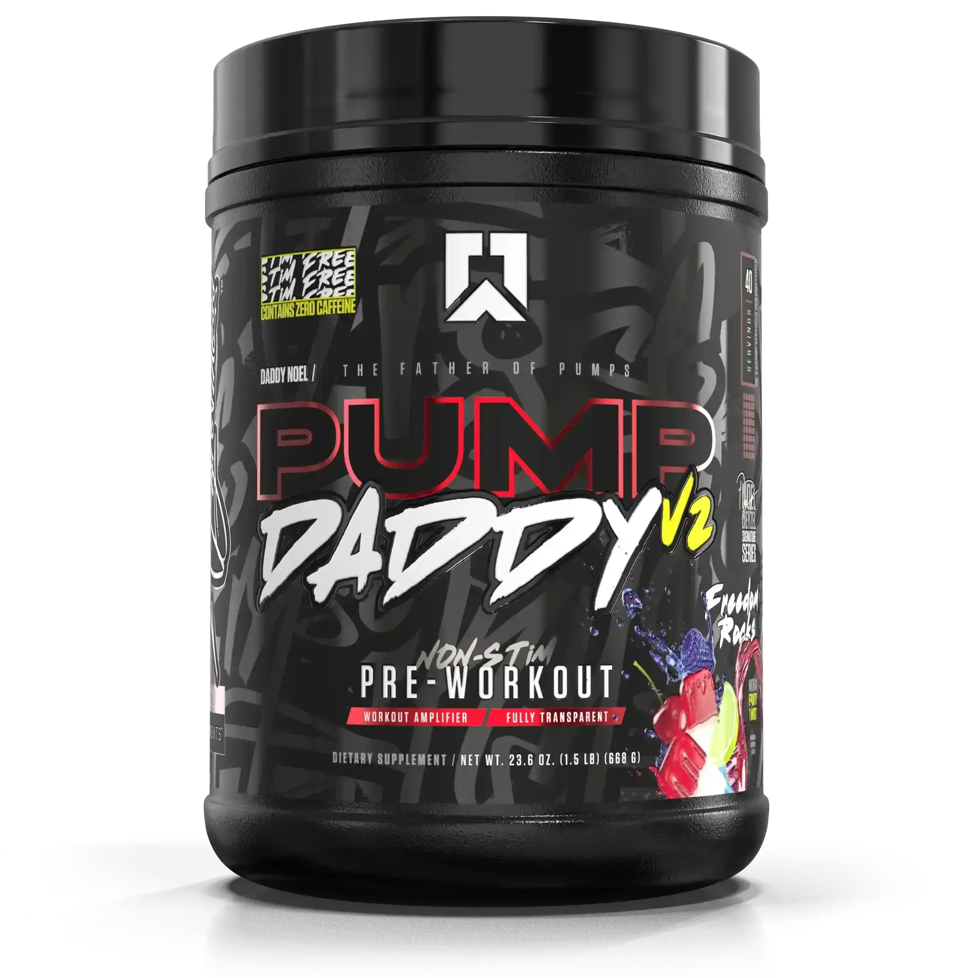 RYSE Pump Daddy V2 Pre Workout Powder - Noel Deyzel Signature - Non-Stim Supplement with Citrulline, Creatine and Beta Alanine - 40 Servings