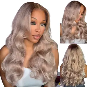 Megalook Airtouch Balayage 13x6 Three-Go Glueless Lace Frontal Pull Go Wigs Brown to Honey Blonde Ombre Pre-All Wigs 100% Human Hair Wig