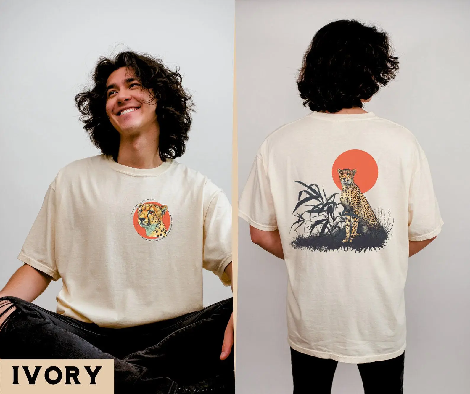 Comfort colors Cheetah Shirt, Retro Cheetah Graphic Tee, Kids Wildlife T-Shirt for Animal Lovers