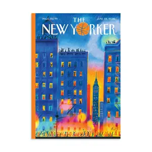 New York basketball Poster - The New Yorker Magazine Cover June 22 2026 [UNFRAMED]