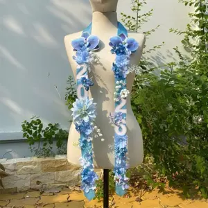 Bloom Floral Graduation 2026 Stole, Elegant Graduation Sash With Year