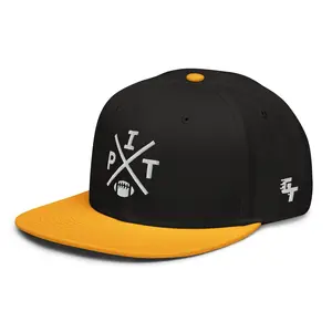 Pittsburgh Football Retro PIT Cross Snapback Hat Baseball Cap