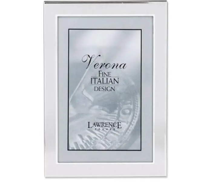 Lawrence Frames 750046 Brushed Silver 4x6 Metal Photo Frame, Modern Home Decor for Room Tabletop Display