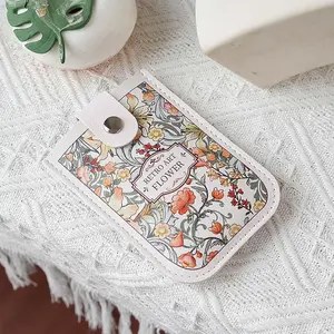 1PC Floral Card Holder Wallet PU leather Anti Demagnetization RFID Blocking Compact Card Organizer for Travel, Commute and Office USE Card Covers