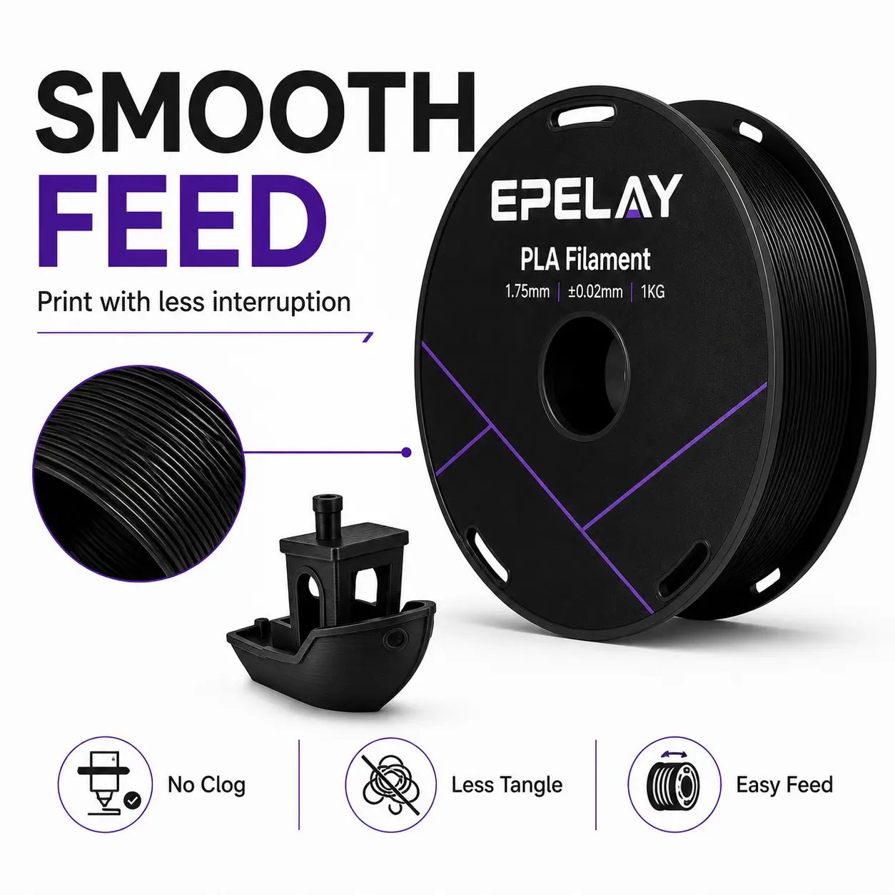 Epelay PLA+ 3D Printer Filament, 1.75mm Diameter, 0.02mm High Precision, Odor-Free, Smooth Feed, Anti-Clog, Eco-Friendly FDM Consumables, Compatible with Most FDM Printers, High-Speed Printing Summervibes Bundle, Diy Projects, Artistic Creations tiktoksho Epelay PLA+ 3D Printer Filament, 1.75mm Diameter, 0.02mm High Precision, Odor-Free, Smooth Feed, Anti-Clog, Eco-Friendly FDM Consumables, Compatible with Most FDM Printers, High-Speed Printing Summervibes Bundle, Diy Projects, Artistic Creations tiktoksho