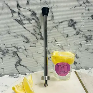 9.5” Lemonade, dirty soda straw hole puncher