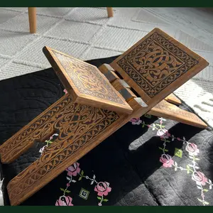 Folding Wooden Quran Stand, Bible Stand, Reading Table, Dictionary and Notebook Support, Rihal Lectern Stand