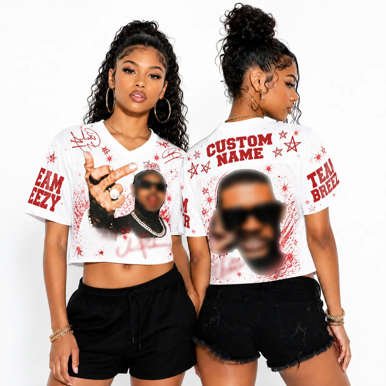 Personalized R&B Tour 2026 Croptop Jersey, Custom Name Two Legends Crop Top, Hip Hop Concert Merch, RNB Music Fan Gift Shirt