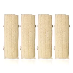 Loofah Back Rub Towel  (4 Pack) Made with Natural Eco-Friendly and Biodegradable Loofah  for Women and Men   easily exfoliates  deeply cleanses   massages the skin