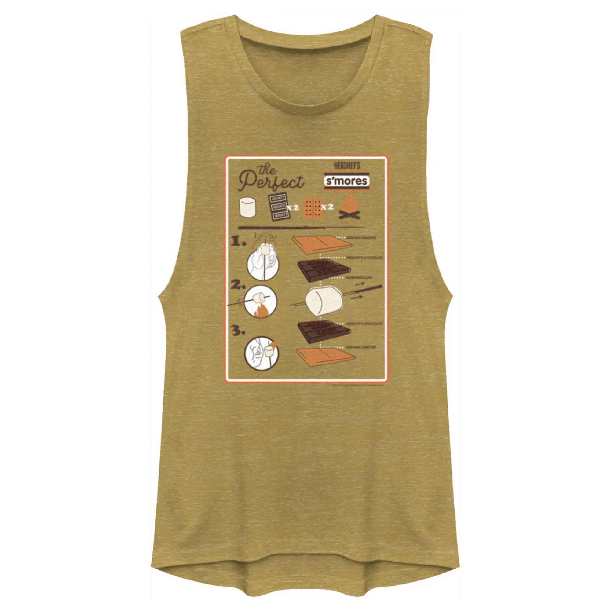 Juniors Womens HERSHEY'S The Perfect S'mores Festival Muscle Tee