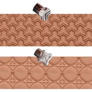 Leather Stamping Tools,2 Pieces Professional Leather Stamps for Craft Working(121-2+870)