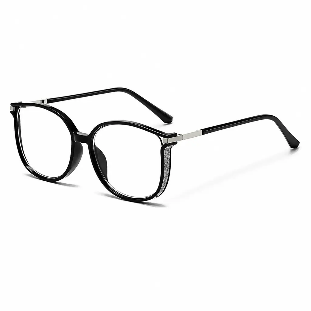 Blue Light Blocking Reading Glasses - Full Rim Oval Photochromic Lightweight Square Polycarbonate Metal Frame Eyewear, Durable Frame, Ergonomic Smooth Metal Hinges, Daily Wear Fashion Accessory for Reading & Computer Use, Includes Cleaning Brush