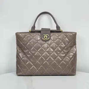 Pre-owned CHANEL Coco Mark Matelasse Leather 2way Bag Brown Beige 21340127