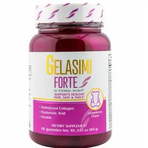 Gelasimi Forte gummies (60 gummies) Hydrolyzed collagen Biotin and Keratin Healthcare Supplement Dietary Edible Beauty Hair Nail Healthy Colagen Optimum Bathroom Fitness