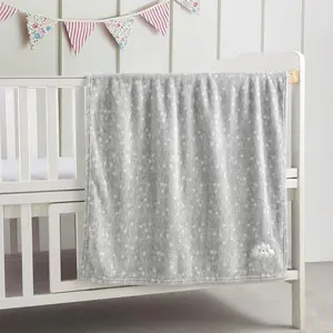 CREVENT Cozy Soft Warm Fleece Baby Blanket Swaddle for Girls Boys, Newborn Essentials for Infant, Baby Shower Receiving Gift, Lightweight Nursery Crib Bedding, Soft Warming Bedding