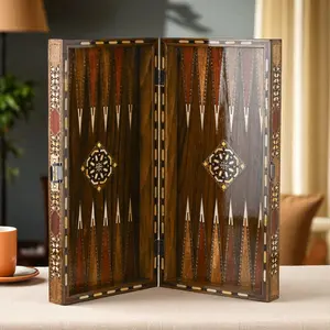 Premium 2-in-1 Wooden Backgammon & Chess Set – Handmade Luxury Gift Edition, Custom Large Dice Games, Gift for Son Graduation, Gift for Him Gift for Husband, Couple Anniversary Gift, Christmas Gift