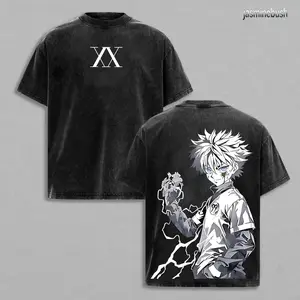 Killua Zoldyck T-Shirt – Hunter x Hunter Washed Oversized Anime Tee | Unisex Heavy Cotton Streetwear for Otaku & Manga Fans