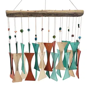 Gift Essentials Blue Handworks Line - Coral Teal Beaded Cast-Off Glass Chime