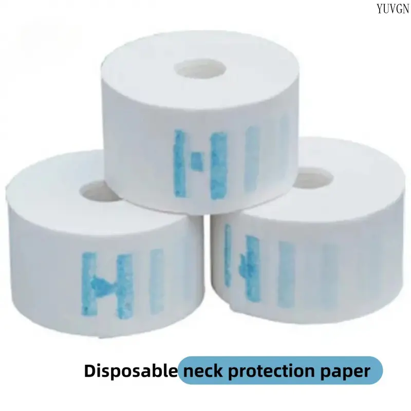 Disposable Unisex Barber Neck Strip - Waterproof Hairdressing Paper Neck Cover Wrap, Sanitary Hair Cutting Accessory, Hair Styling Tool for Salon & Outdoor Leisure Salon Equipment