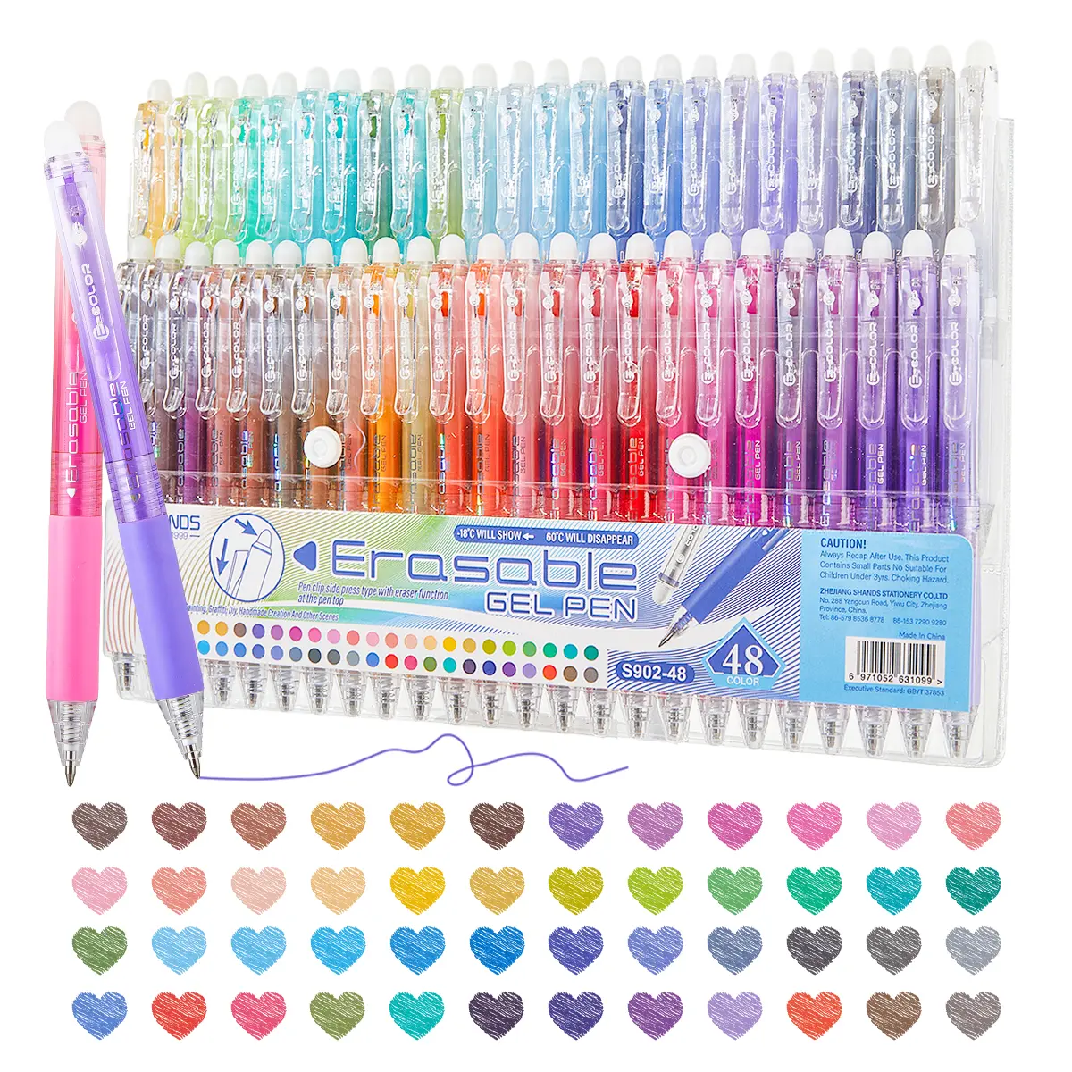Retractable Erasable Gel Pens, Medium Point 0.7 mm Erasable Pens, Smooth Writing, Make Mistakes Disappear for Drawing Writing Planner, Pack of 12/24/36/48 Assorted Colors